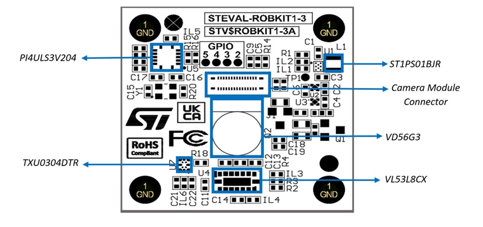 Location Circuit - STMicroelectronics STEVAL-ROBKIT1 Robotics Evaluation Kit